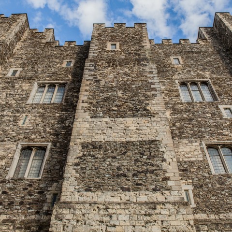 Image: Exterior photo of the keep at Dover Castle in Kent